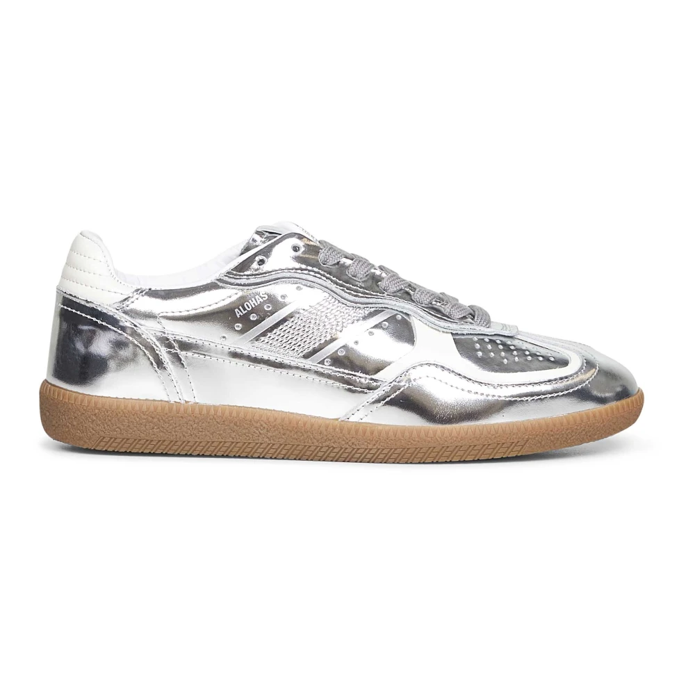 ALOHAS Tb.490 Rife Shimmer Silver Cream Leather Sneakers - Silver - 41 - main photo