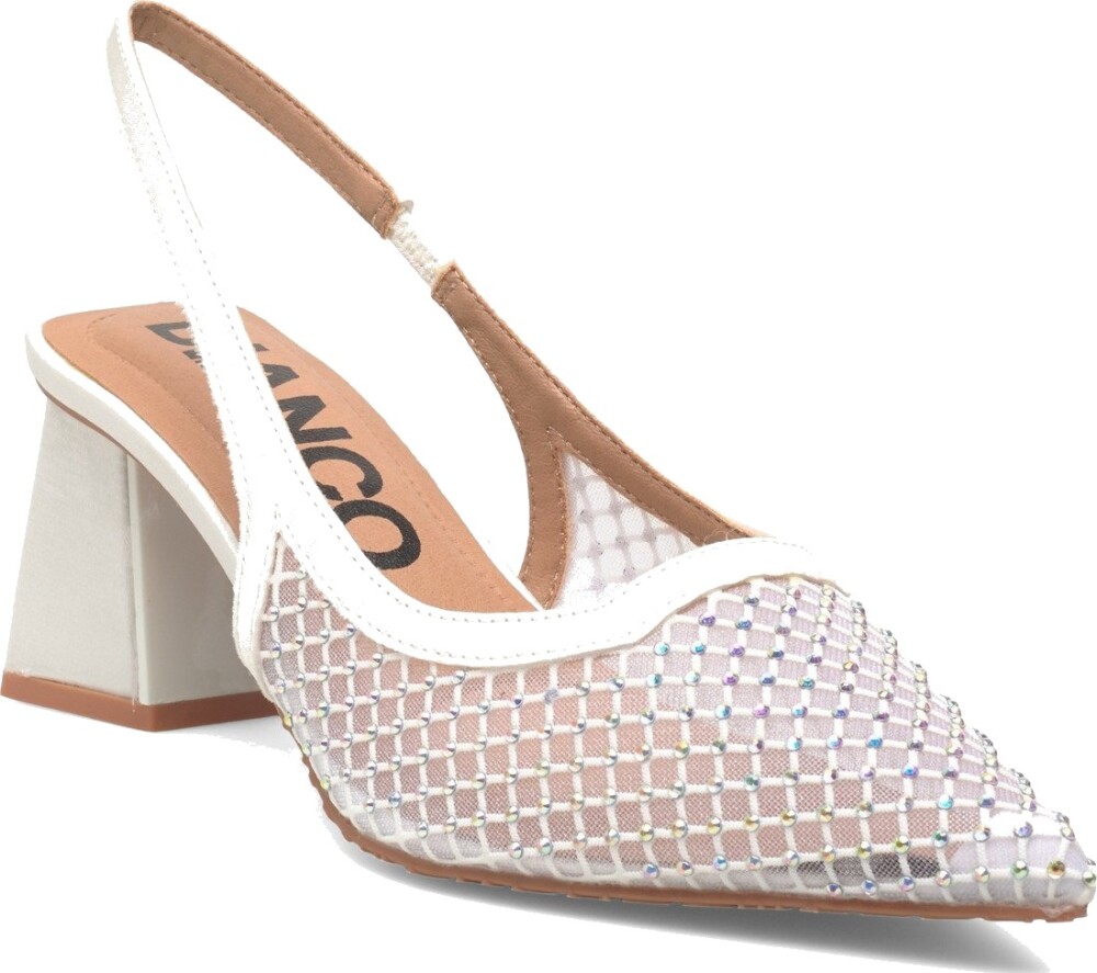 Bianco Biamaralyn Slingback Rhinestone Mesh   Cream   36 - main photo