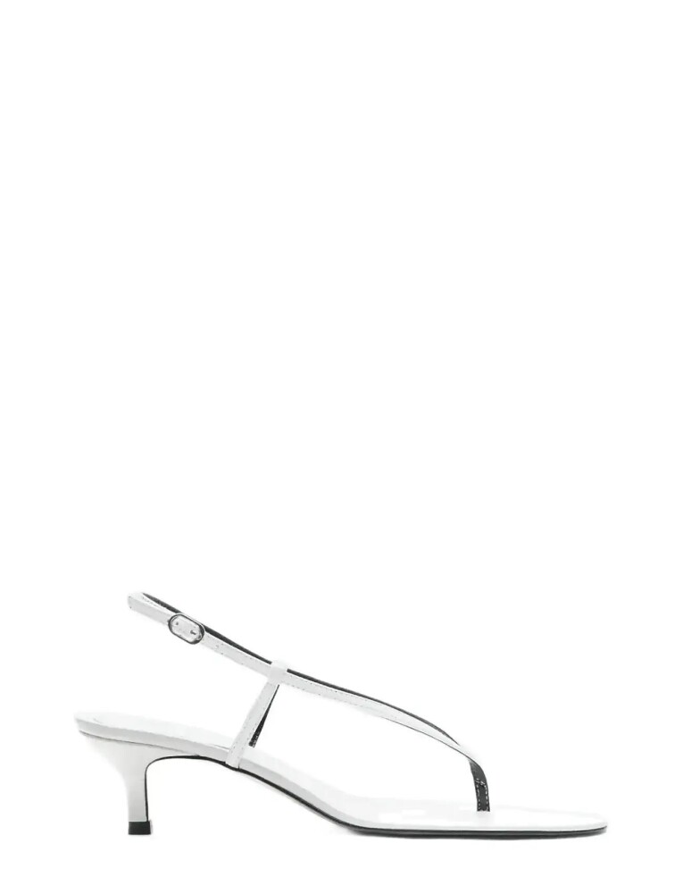 Mango Heeled Leather Sandals With Straps   White   36 - main photo