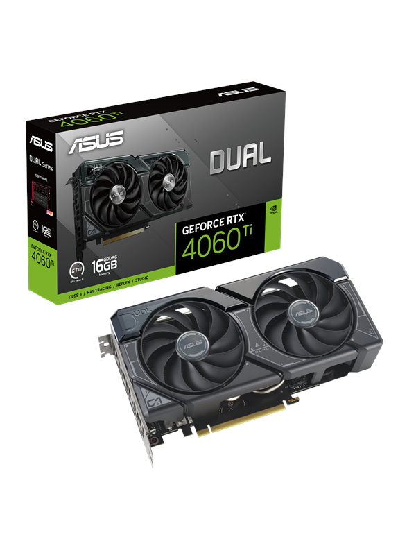 【ジャンク】ASUS NVIDIA GeForce RTX 4060 Ti ASUS GeForce RTX 4060 Ti DUAL Advanced - 16GB GDDR6 RAM