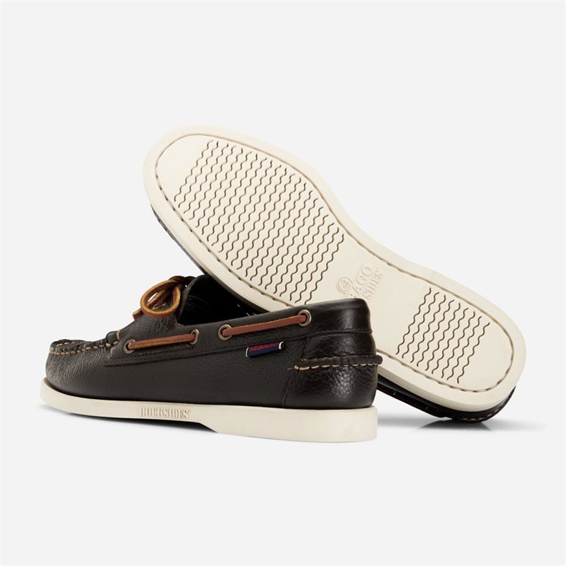 Sebago Docksides Portland Martellato Dark Brown - side b