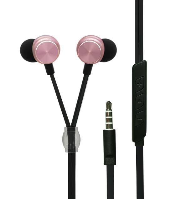 2GO In-Ear Stereo-Headset "Luxury" - rosé Zipper-Style
