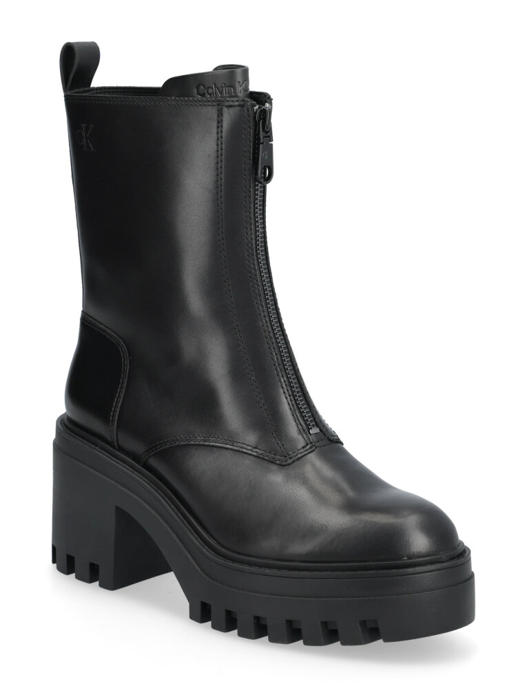 Calvin Klein Chunky Heeled Zip Boot Lth - Black - 41 - main photo