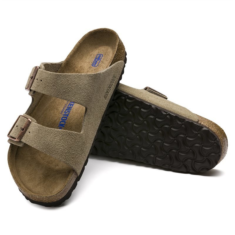 Birkenstock Arizona Soft Footbed Suede Leather Taupe - side b