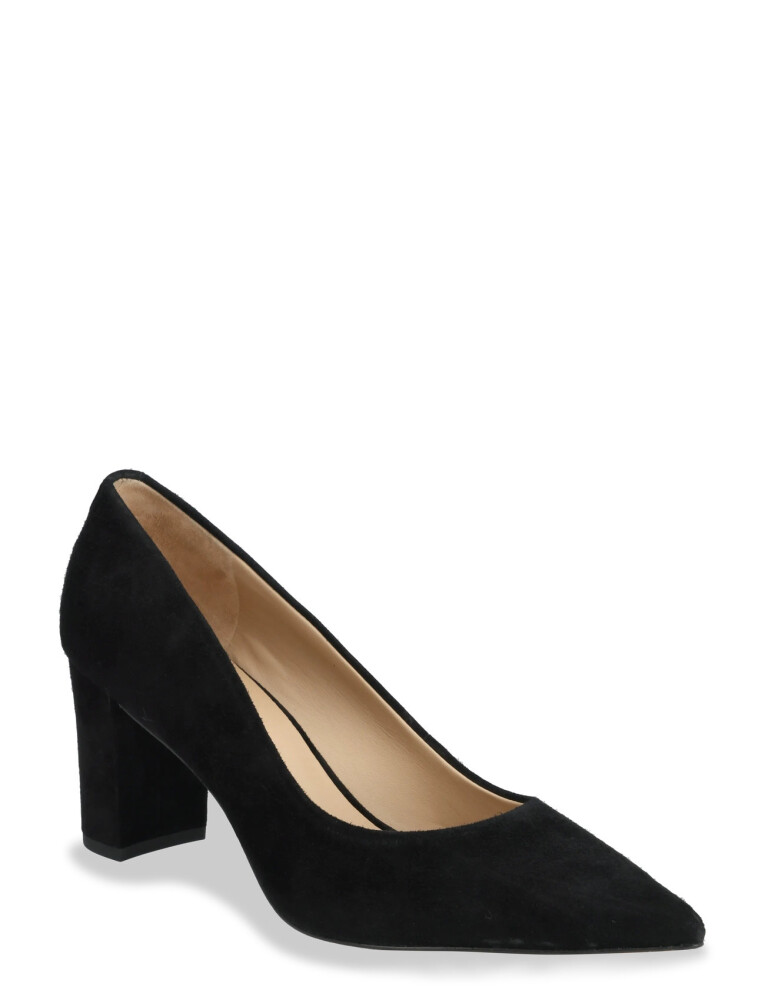 Lauren Ralph Lauren Lanette Suede Block Heel Pump   Black   38 - main photo