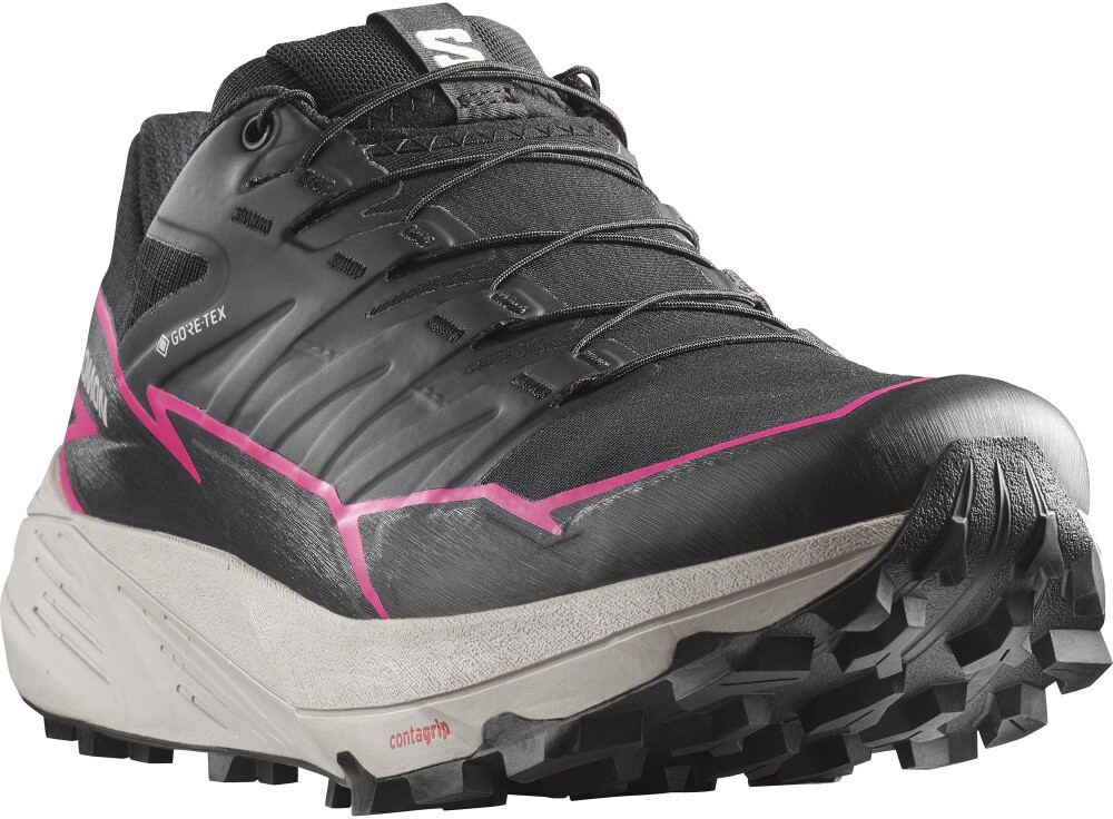 Salomon Women's Thundercross GORE-TEX 40 2/3, Black/Black/Pink Glo - side b