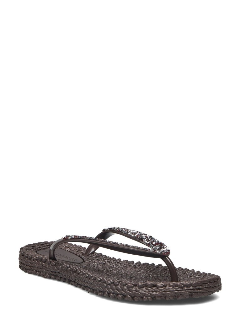 Ilse Jacobsen Flip Flops With Rhinestones Brown 38 - main photo