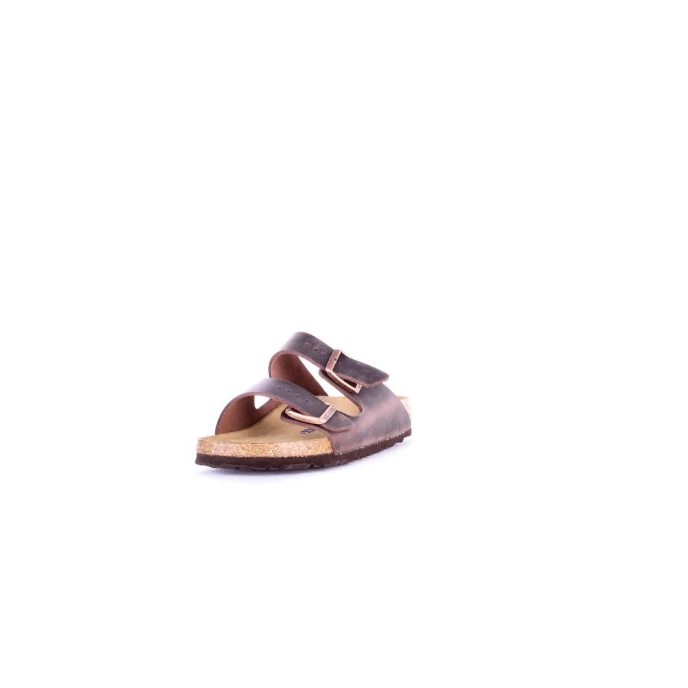 Birkenstock Women's Arizona Oiled Nubuck Leather Soft Footbed Narrow 42, Habana - side b