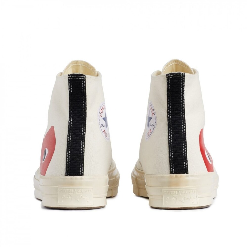 Comme Des Garcons Play X Converse Cdg Big Heart Hi Top White Sko Off-White  unisex 36.5 - side a