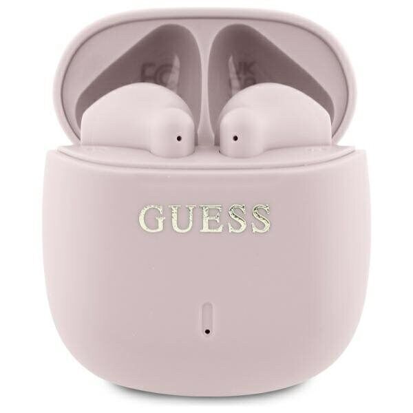 Guess Bluetooth hodetelefoner GUTWSJ14ESGP TWS + dokkingstasjon rosa/rosa Trykt Classic Logo