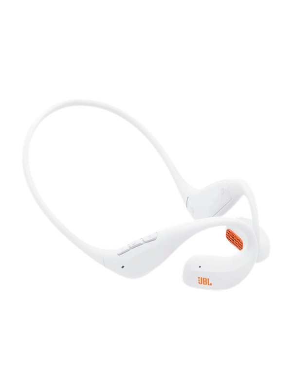 JBL Endurance Pace Wireless Open Sound Headphones with Neckband White