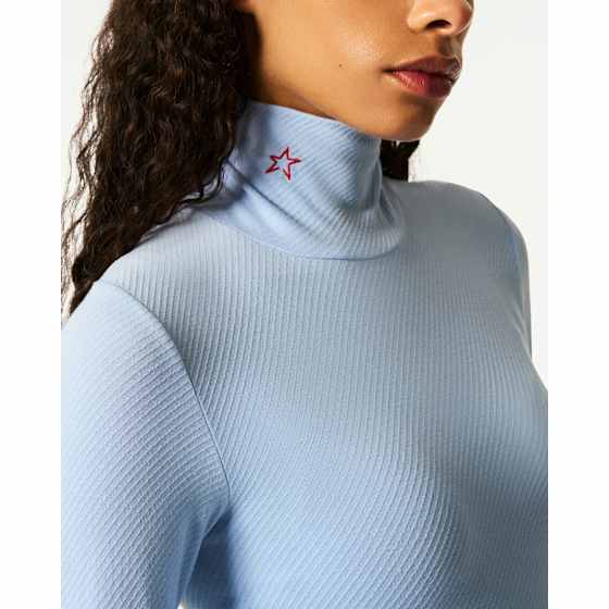 Perfect Moment Seamless Thermal Top Dame Bluebird Blue XS - side b
