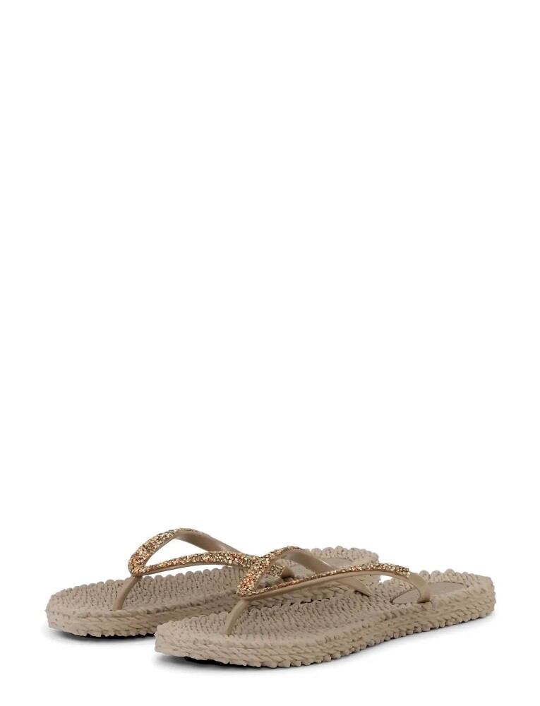Ilse Jacobsen Flip Flops With Rhinestones   Beige   41 - main photo