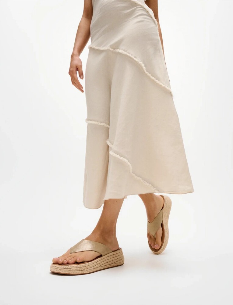 FitFlop F Mode Espadrille Shimmersuede Toe Post Sandals   Beige   39 - main photo