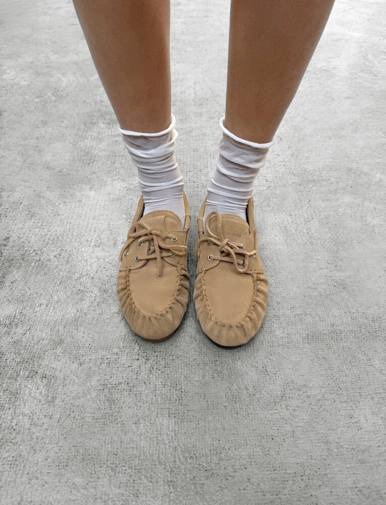 ALOHAS Rowan Suede Leather Loafers   Beige   37 - main photo
