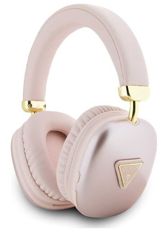 Ausinės Guess Pu Leather 4G Triangle Logo Bluetooth Stereo Headphone Rožinė