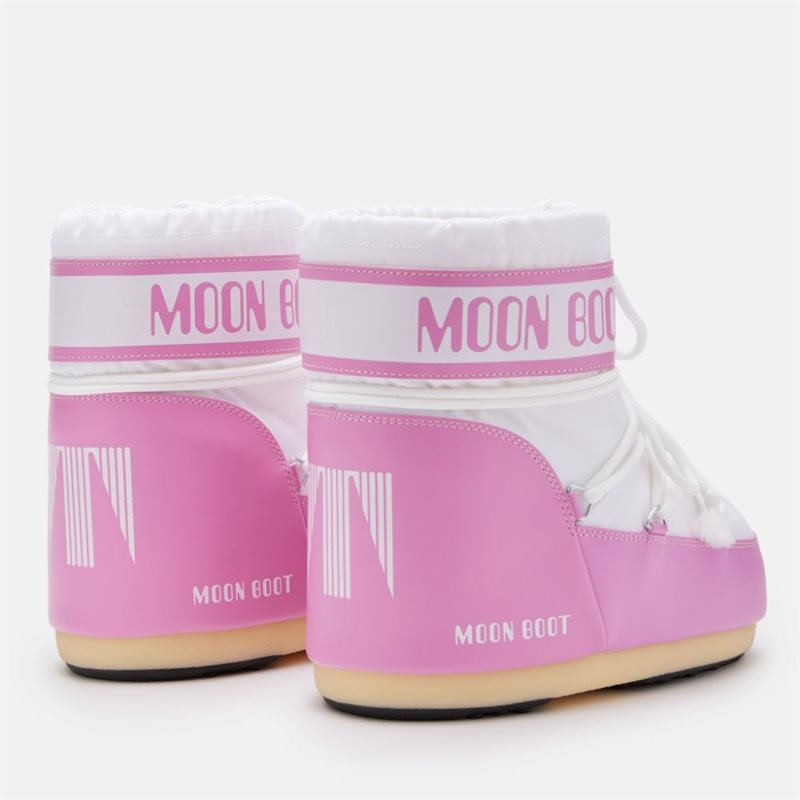 Moon Boot Icon Low Nylon Pink-White - side b
