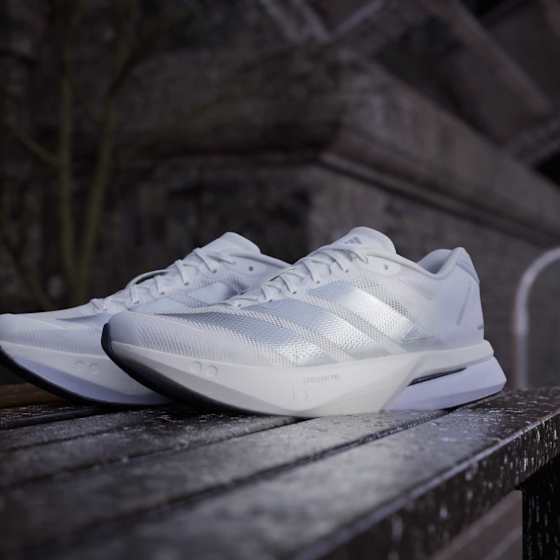 Adidas Women's Adizero Boston 13 Cloud White / Matte Silver / Dash Grey 38 - side b