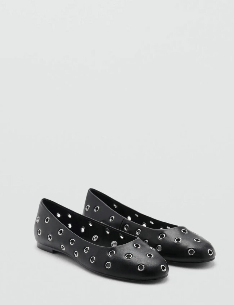 Mango Die-Cut Ballerinas - Black - 36 - main photo