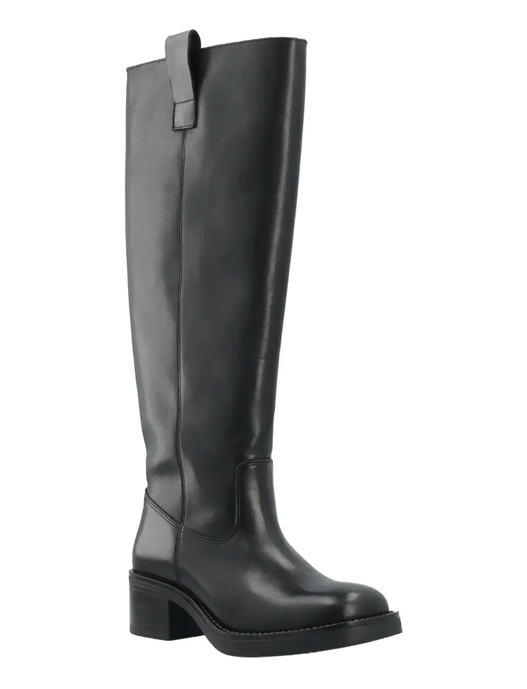 Bianco Biamary Knee High Pull On Boot Smooth Leather - Black - 39 - main photo