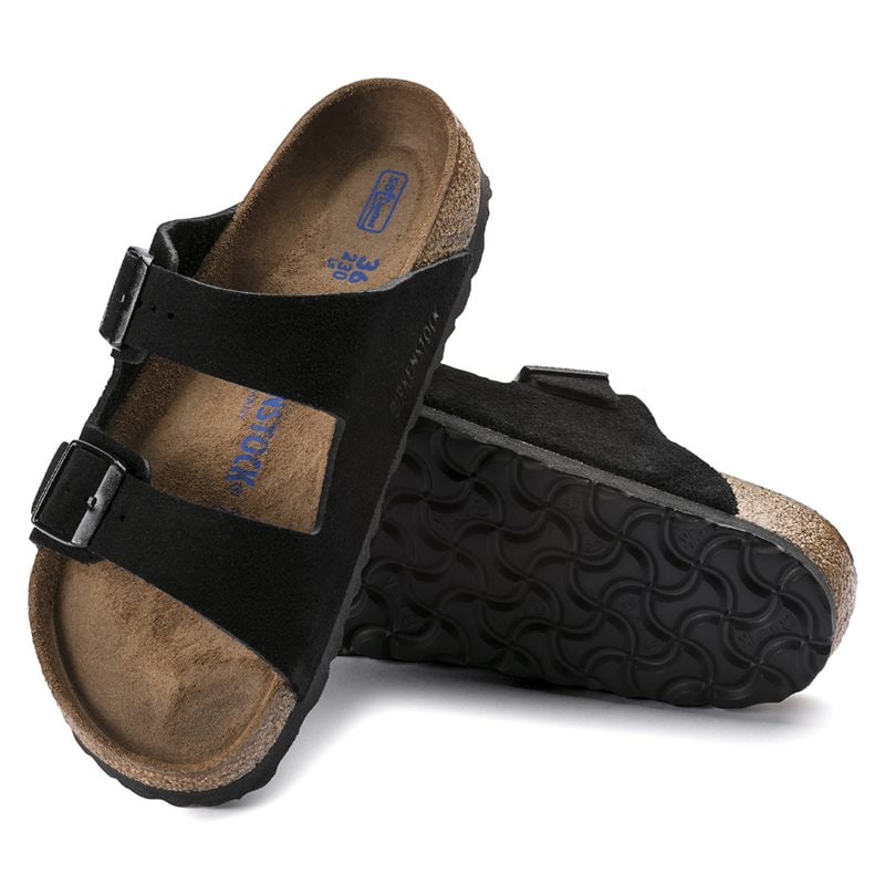 Birkenstock Arizona Soft Footbed Suede Leather Black - side b