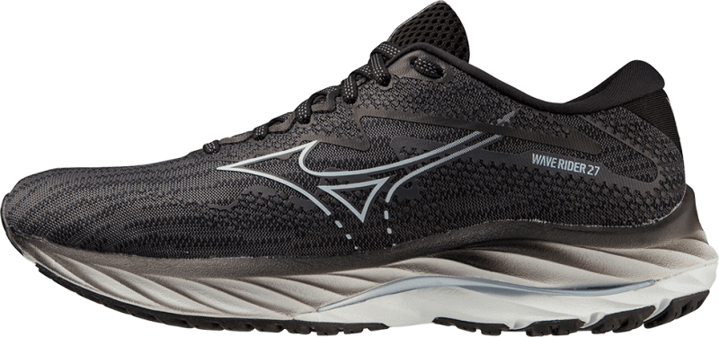 Mizuno Women's Wave Rider 27 36.5, White/Black/Dubarry - main photo