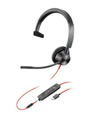 Poly Blackwire 3315 Hodesett 3,5 Mm Jakk, Usb-c Microsoft Teams Mono Svart