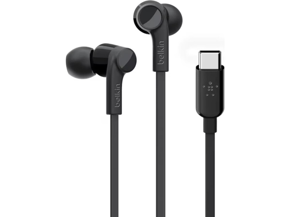 Belkin Earphones Usb-c With Mic In-ear Ørepropper Usb-c Stereo Svart