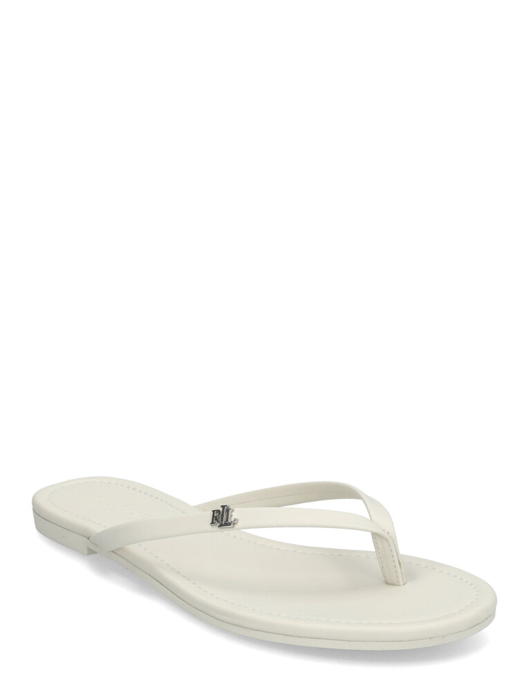 Lauren Ralph Lauren Raquel Leather Flip-Flop - White - 42 - main photo