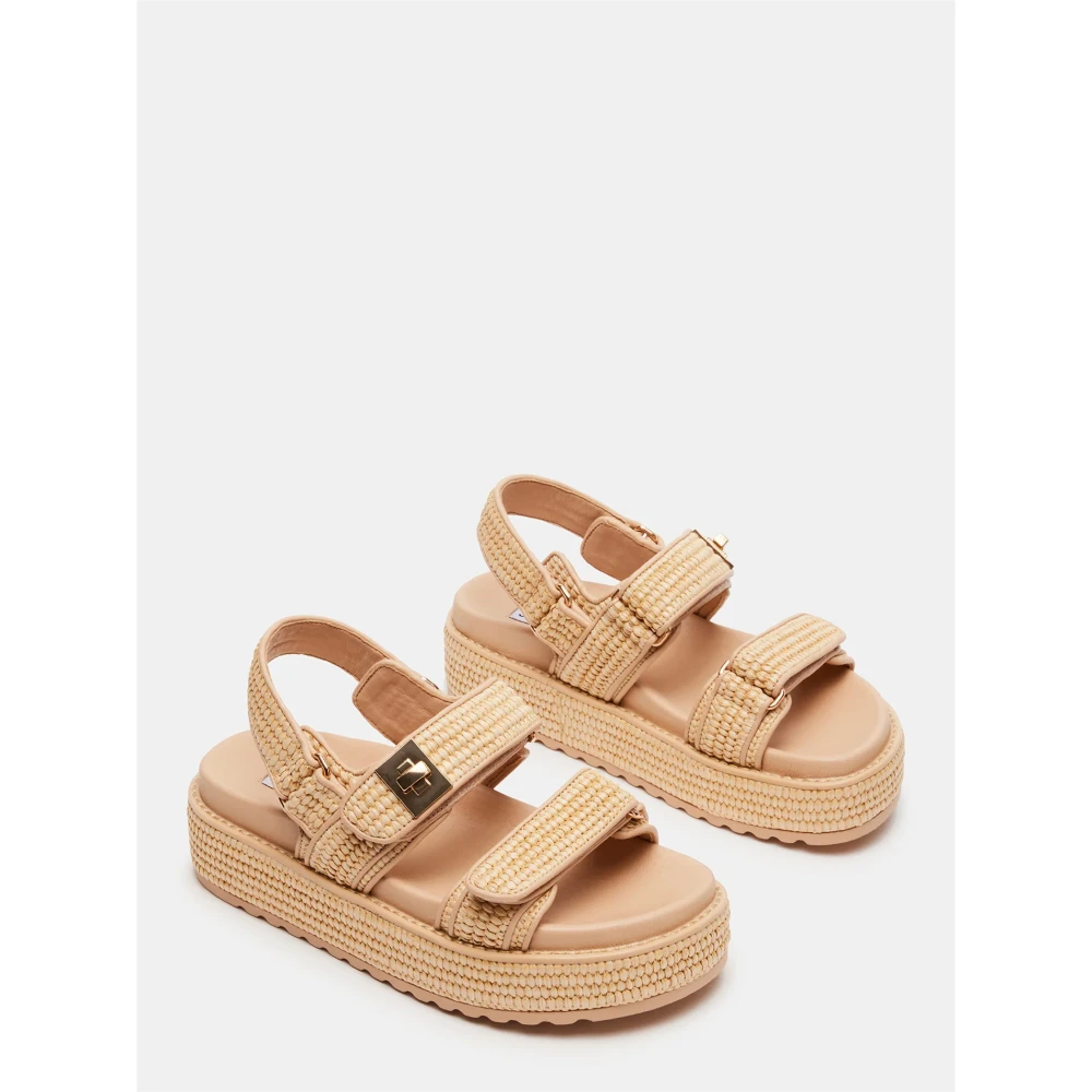 Steve Madden Sandaler Bigmona Nat Raffia Brun - side b