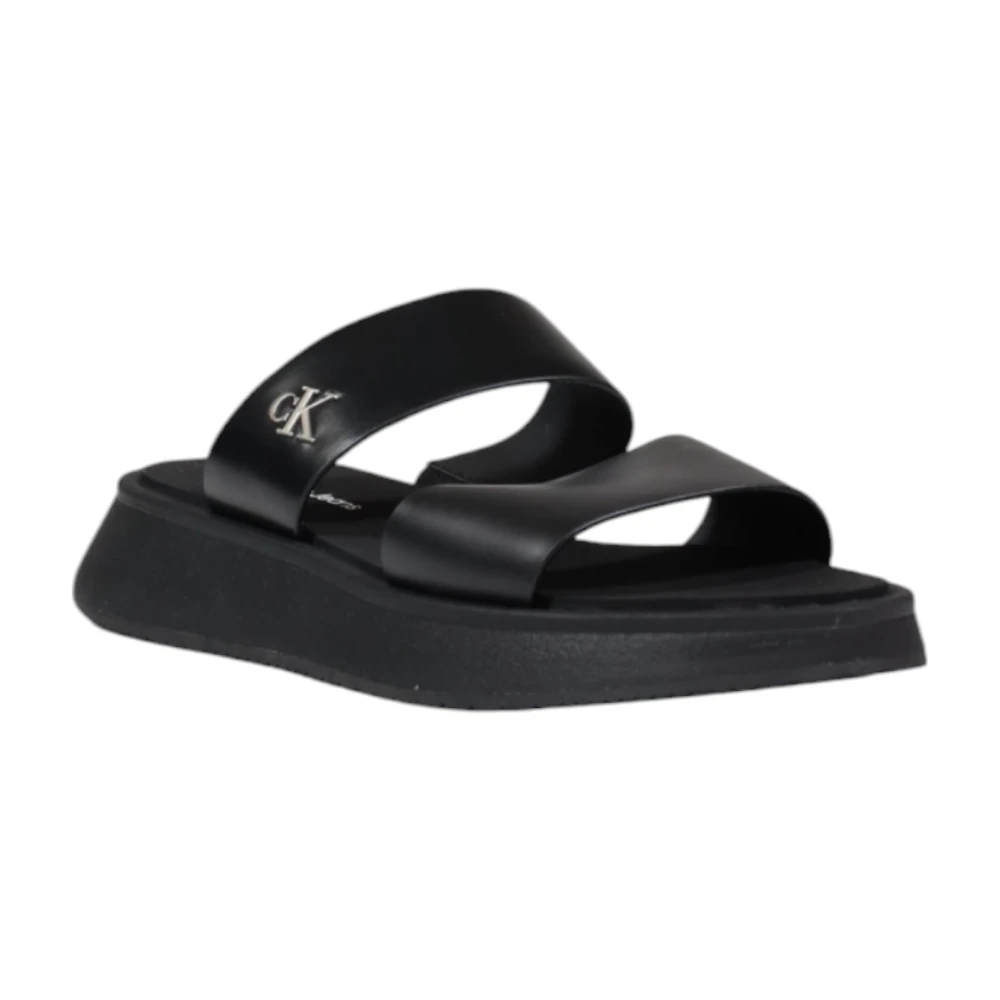 Calvin Klein Sandaler Sandal Slide Double Strap Svart - side a