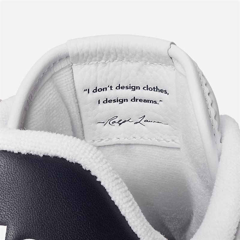 Master Court Leather Sneaker White/Navy Pp - side b