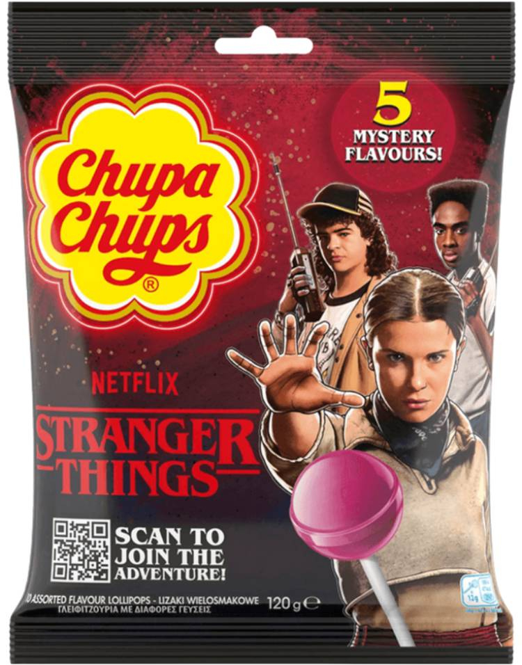 Chupa Chups Stranger Things Lollipop 5 Mystery Flavours Kjærligheter ...