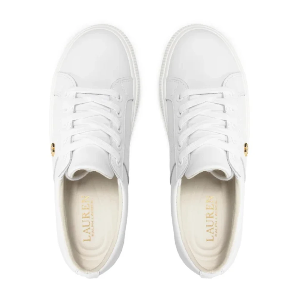 Lauren Ralph Lauren Janson Ii Action Leather Sneaker - White - 42 - side a