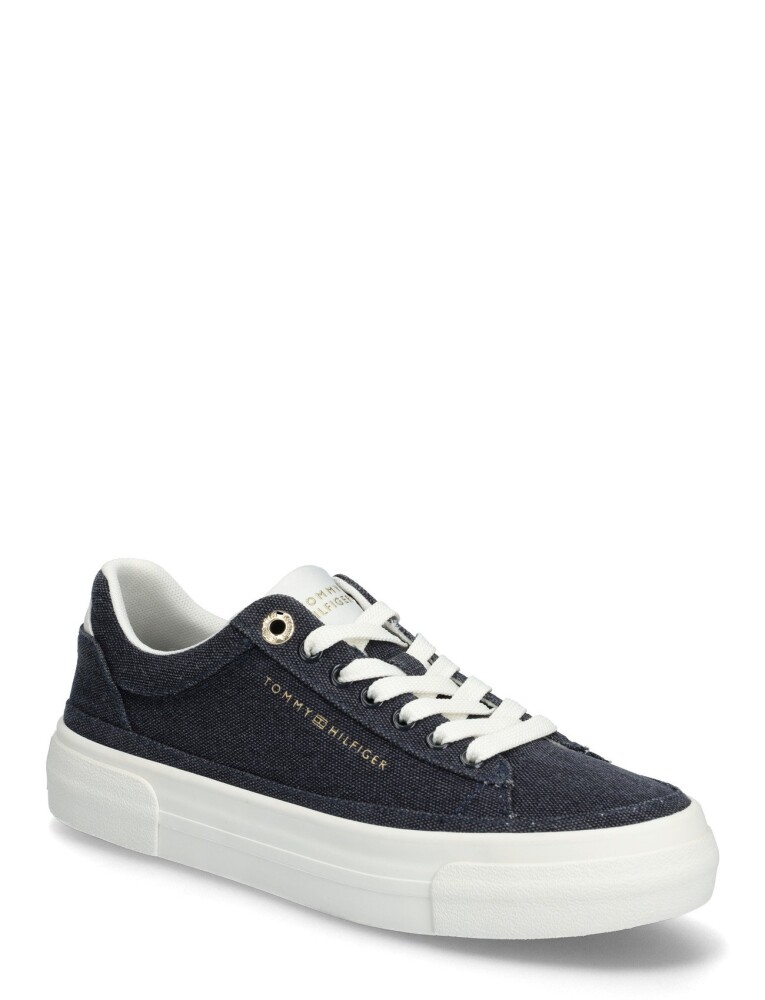 Tommy Hilfiger Th Foxing Platform Washed Canvas   Navy   41 - main photo