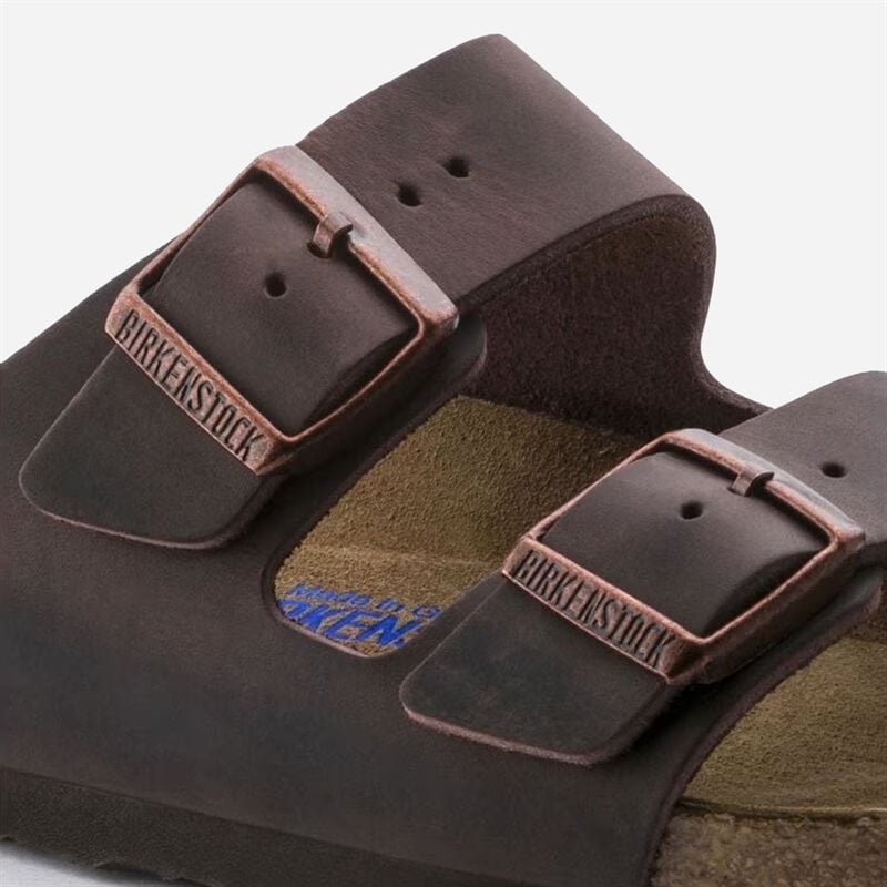 Birkenstock Women´s Arizona Oiled Nubuck Leather Soft Footbed Narrow Brun 37 Woman - side b
