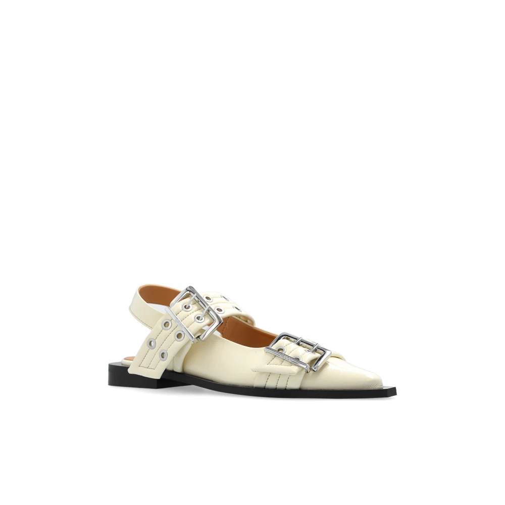 Ganni Dame Sko Beige 38 EU - side b