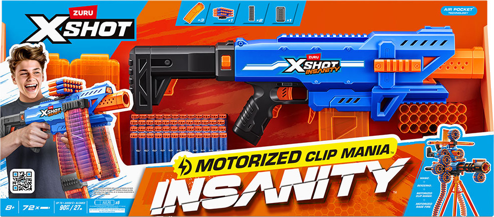 ZURU XSHOT Insanity Clip Mania incl. 72 darts » Best Pris på