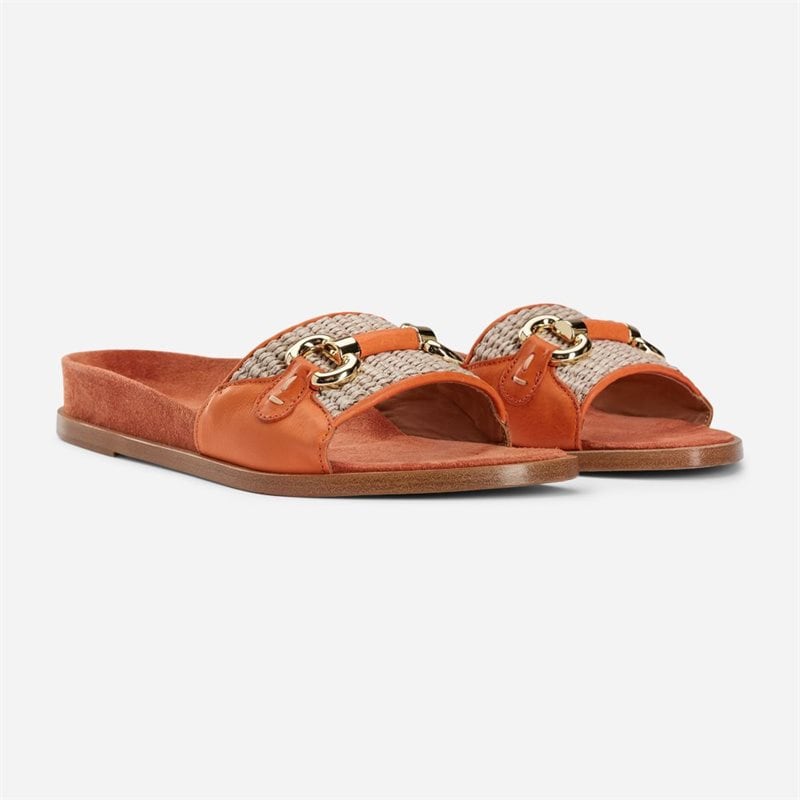 Laura Bellariva Toledo Slippers Orange - side a