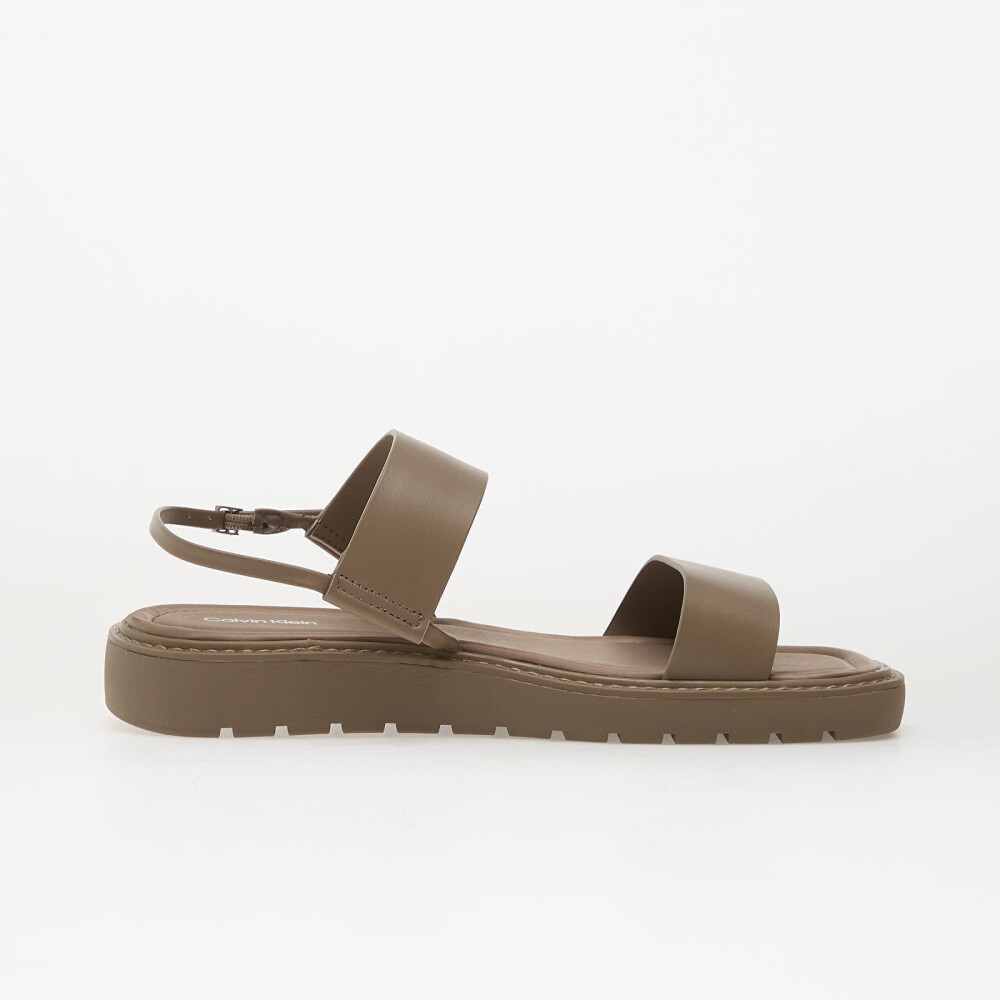Calvin Klein Sq Molded Sandal Slin Lth   Beige   40 - side b