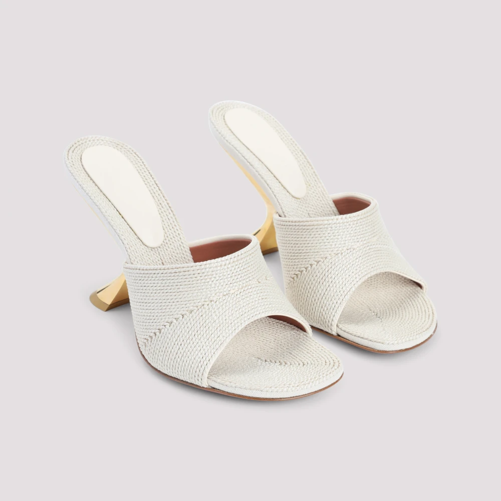 Amina Muaddi Dame Sko Beige 39 EU, - side a