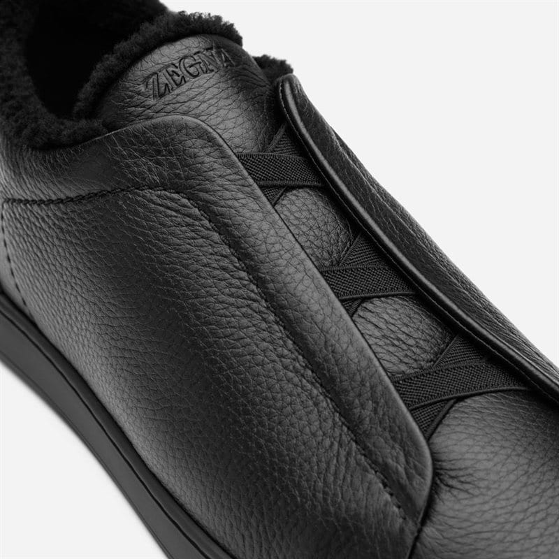 Triple Stitch - Black Solid - side b