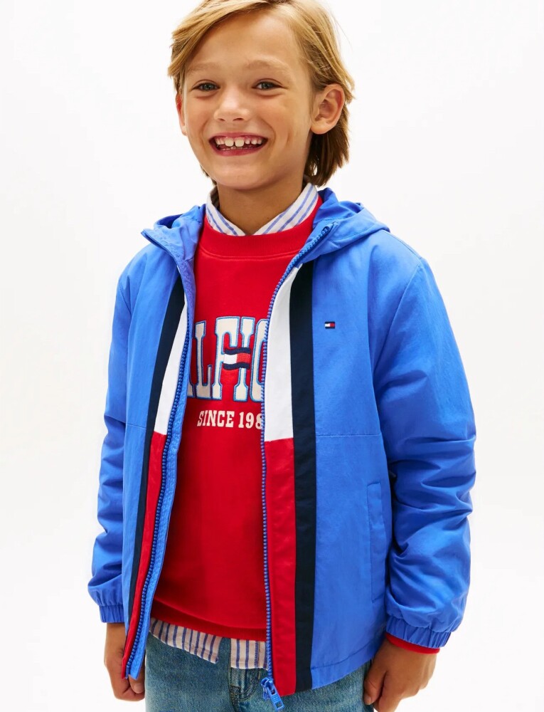 Tommy Hilfiger Colourblock Flag Jacket Blue 140 » Best Pris på Prisradar.no