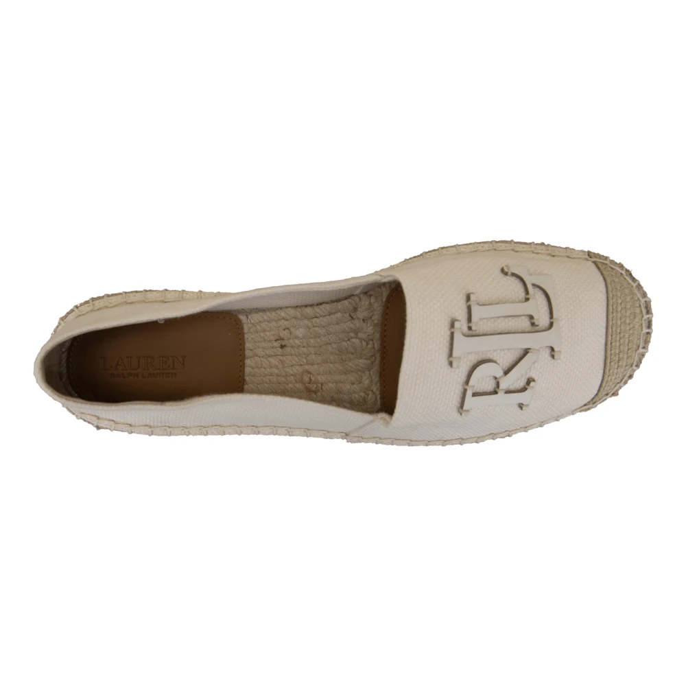 Lauren Ralph Lauren Cameryn Iii Canvas & Leather Espadrille - Beige - 39 - side b