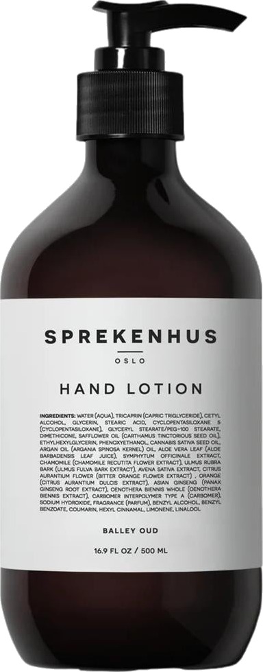 sprekenhus-hand-lotion-balley-oud-500ml-h-ndkrem-sort-best-pris-p