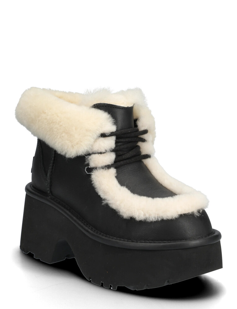UGG W New Heights Lace Up Lthr - Black - 37.5 - main photo