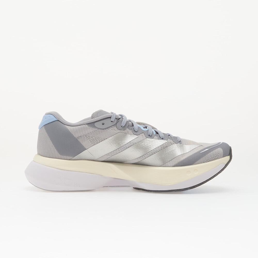 Adidas Adizero Boston 13 Halo Silver/ Silver Met./ Glow Blue EUR 37 1/3 - side b