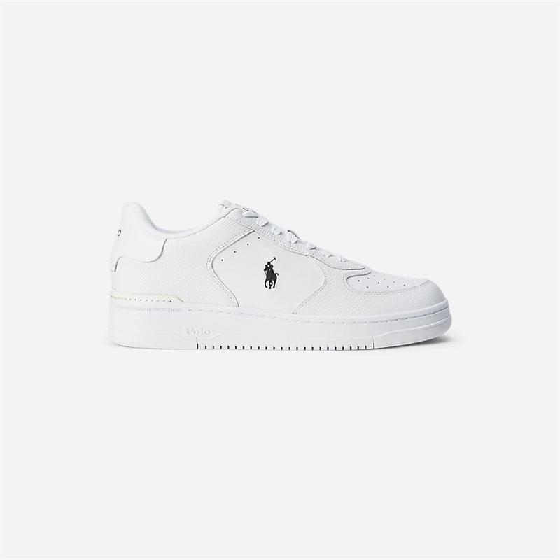 Ralph Lauren Masters Court Leather Sneaker White/White/Black Pp - main photo