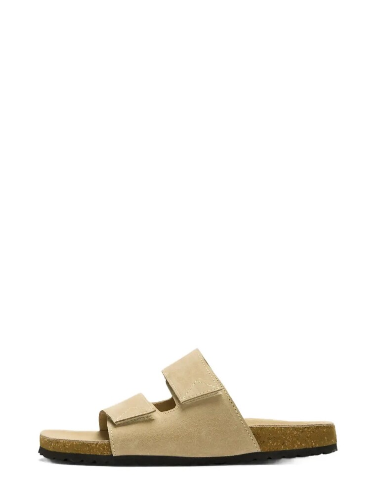Selected Slfbetsy Suede Strap Slider   Beige   39 - main photo