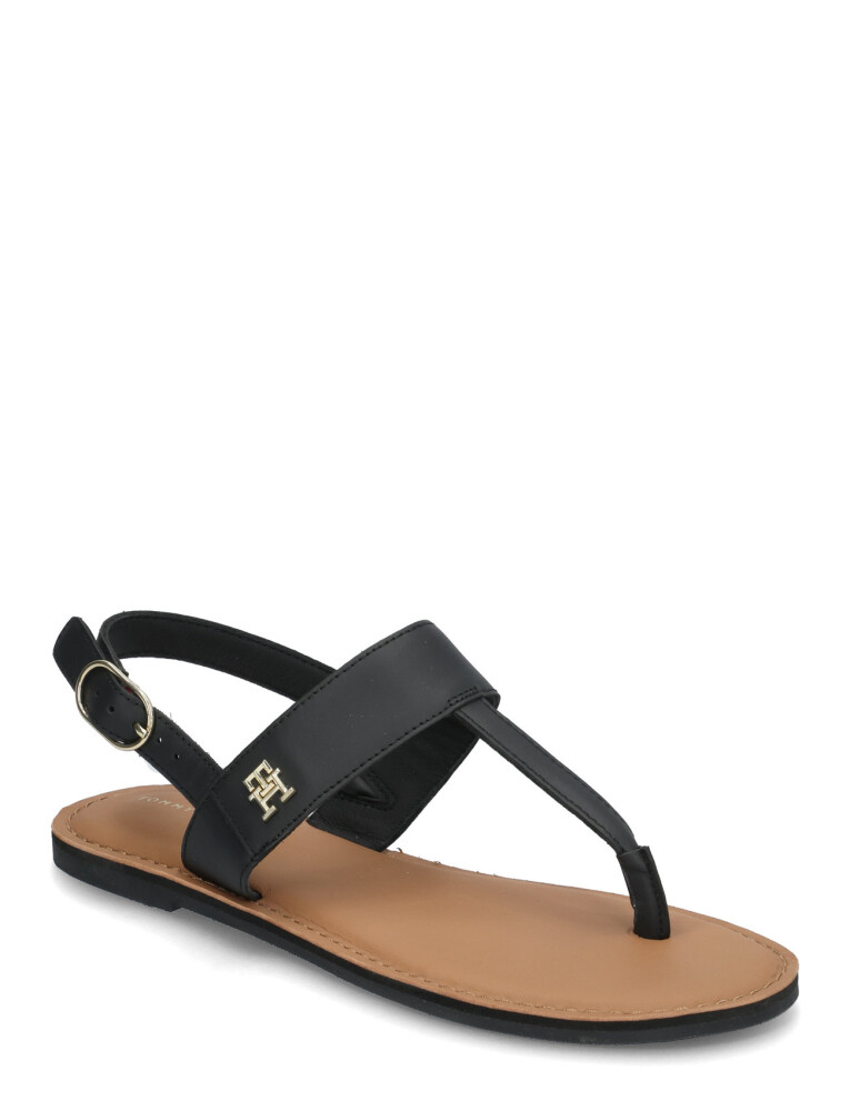 Tommy Hilfiger Leather Thong Sandal - Black - 40 - main photo